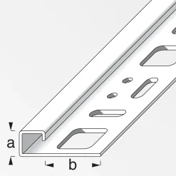 alfer Quadrat-Profil 1 m, 8 x 20 mm EdelStahl gebürstet edelstahl gebürstet