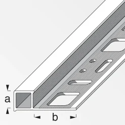alfer Quadratprofil Aluminium eloxiert silber
