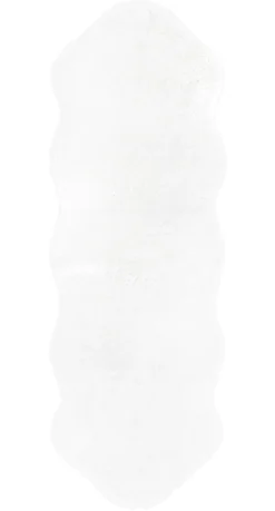 Andiamo Kunstfell Lambskin weiß, 55 x 160 cm