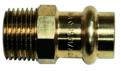Cornat Press-Übergangs-Nippel Rotguss, ø 15 mm, 1/2" AG
