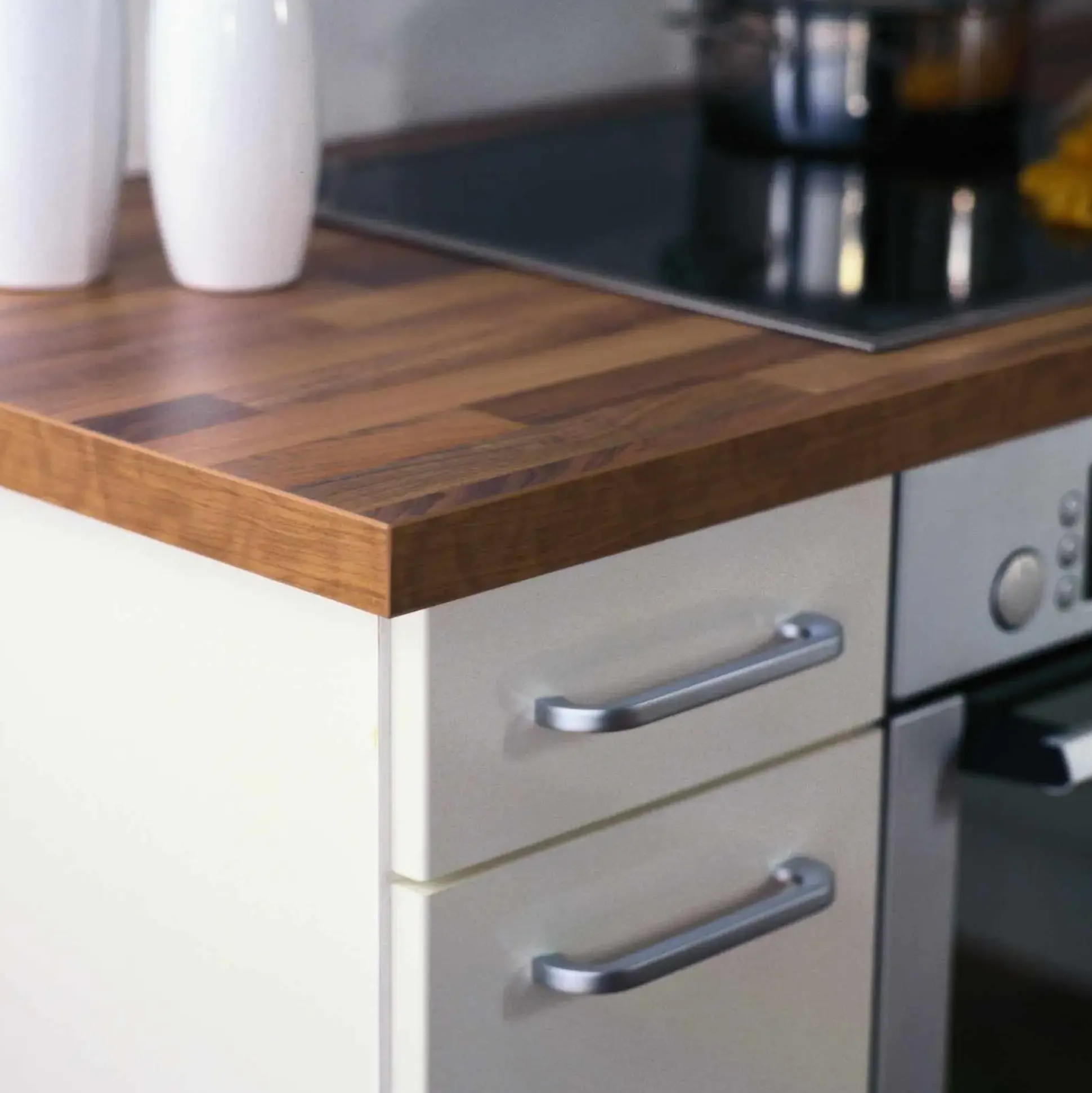 GetaElements Arbeitsplatte 410 x 60 cm, 39 mm Butcherblock Nussbaum