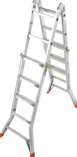 Krause Aluminium-Gelenk-Teleskopleiter MONTO TeleMatic 6,05 m