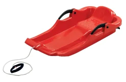Kunststoff Bob Alpen Spider 80x42x16 cm rot mit Bremsen