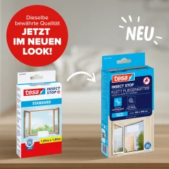 tesa Fliegengitter 100 x 100 cm weiß individuell kürzbar