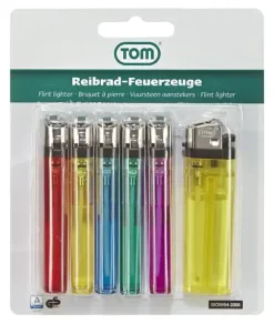 TOM Reibradfeuerzeuge 6er Blister